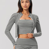 Alpine Stripe Cropped Jacket