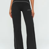 Contrast Flow Wide-Leg Pant