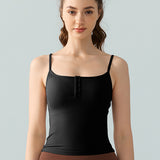 エレガントバックヨガトップ ビルトインパディング付き