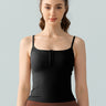Elegant Back Yoga Top with Built-In Padding