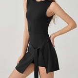 レイヤードルックタイディテールドレス