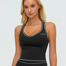 Contrast Sculpt Racer Tank