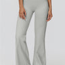 NakedFeel Contrast Ribbed Flare Pants