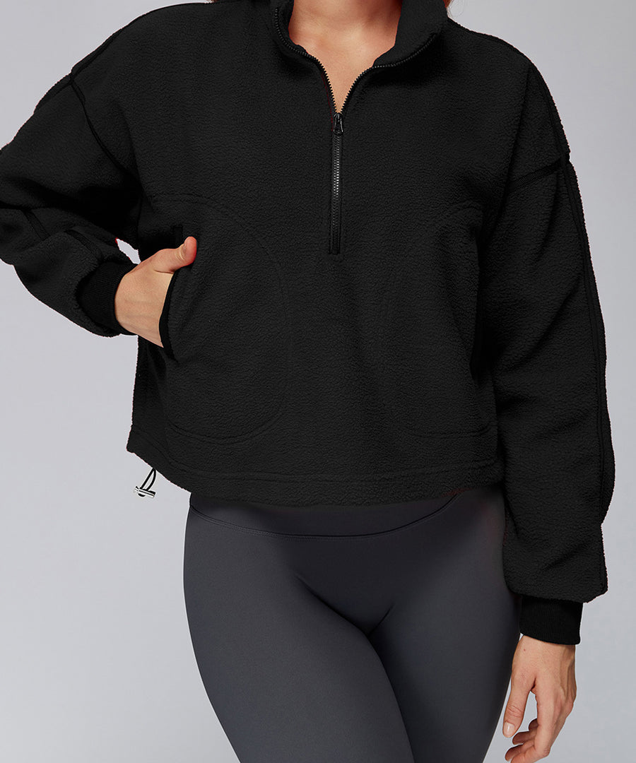 ハーフジップフリースジャケット