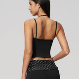 Cocoa Dot Muse Halter Tank