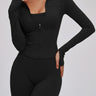 Brushed Stand-Collar Full-Zip Yoga Jacket