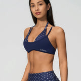 Cocoa Dot Halter Bra