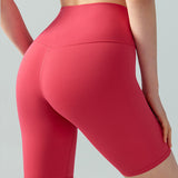 ライクラベアフィットハイウエストピーチバットバイクショーツ