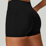 FlowLift Cross-Waist Flare Shorts