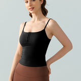 エレガントバックヨガトップ ビルトインパディング付き