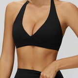 Sleek Back V-Neck Sports Bra
