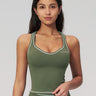 Contrast Sculpt Racer Tank