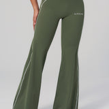 Contrast Flow Wide-Leg Pant