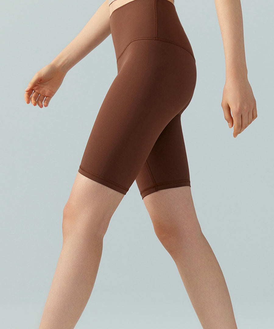 ライクラベアフィットハイウエストピーチバットバイクショーツ