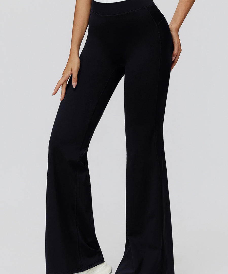 Pantaloni a zampa a coste a contrasto NakedFeel