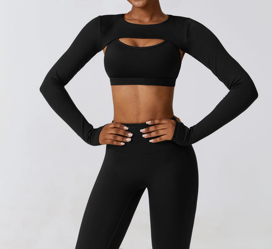 Hot Set : haussement d'épaules, soutien-gorge et leggings