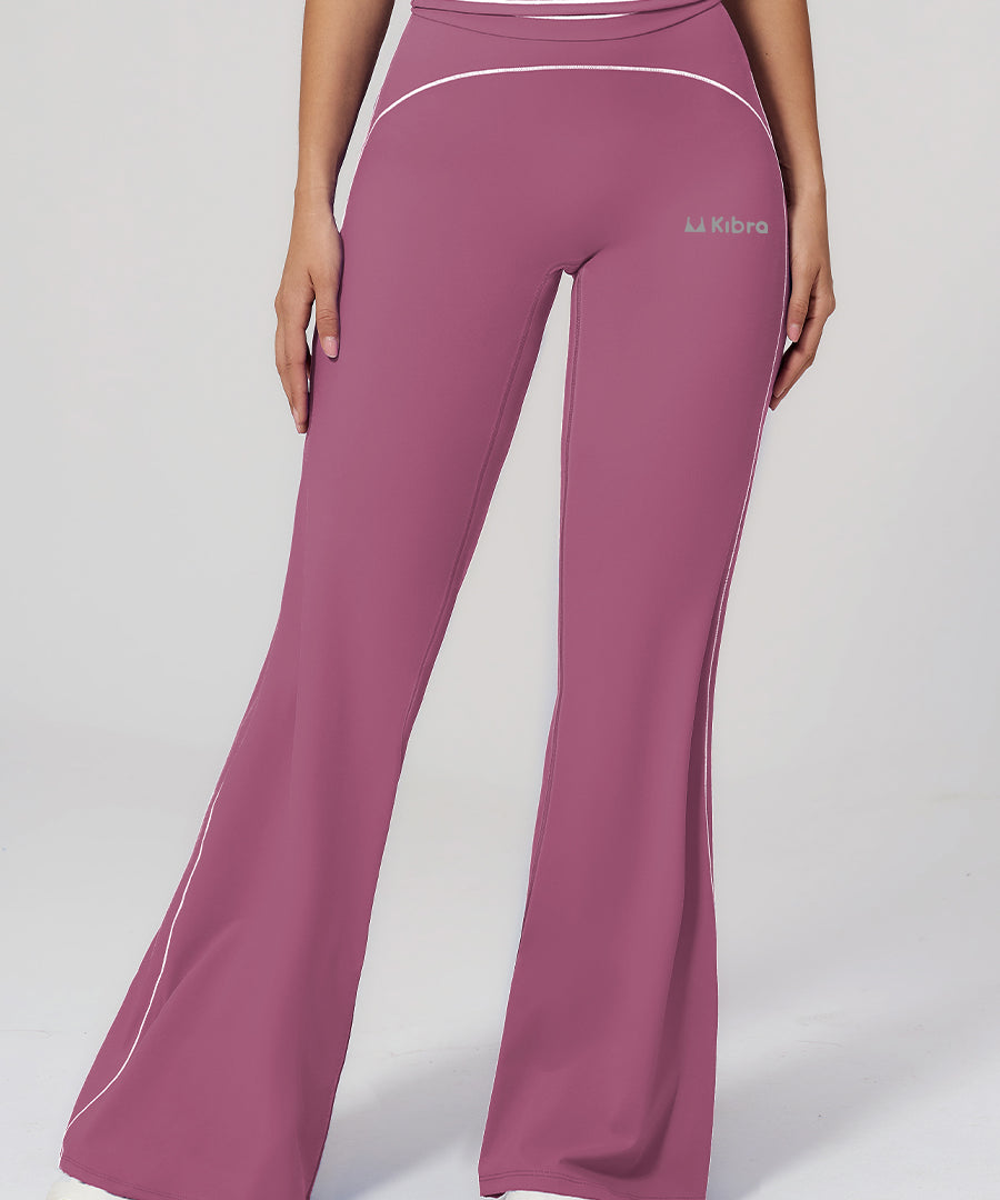 Contrast Flow Wide-Leg Pant