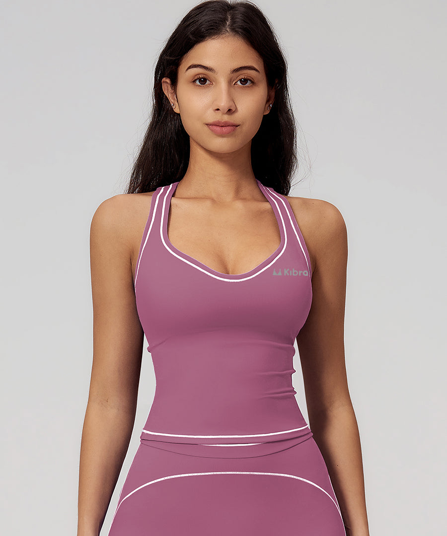 Contrast Sculpt Racer Tank
