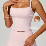 ダブルストラップヨガレーサーバックタンクトップ