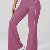 Contrast Flow Wide-Leg Pant