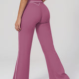 Contrast Flow Wide-Leg Pant