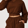 Chic Cocoa Crop Hoodie