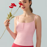 エレガントバックヨガトップ ビルトインパディング付き