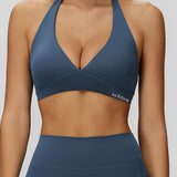 Reggiseno sportivo con scollo a V e schiena liscia
