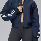 快適なジップアップスポーツパファー