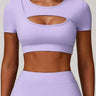 Top corto antiurto asimmetrico Power Petals