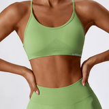 Reggiseno sportivo con spalline incrociate sulla schiena