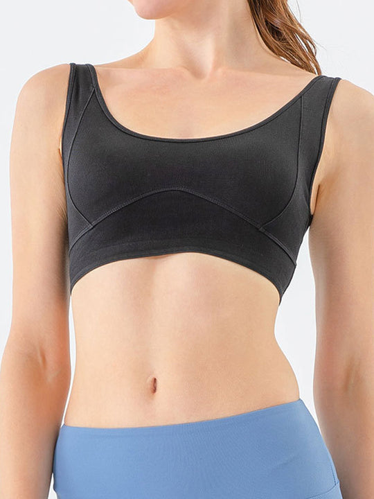 Denim-Style Yoga Sports Bra