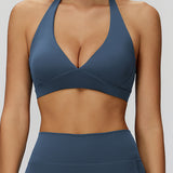 Sleek Back V-Neck Sports Bra