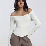 SoftModal Off-Shoulder Flow Top