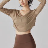 クロップドロングスリーブプルオーバー