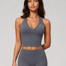 Cream Sculpt Halter Tank