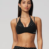 Cocoa Dot Halter Bra