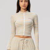 Alpine Stripe Cropped Jacket