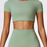 クロップドショートスリーブTシャツ