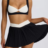 ボールドカラーブロックテニススカート