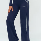 Contrast Flow Wide-Leg Pant
