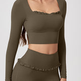 AirSculpt Square-Neck Long Sleeve