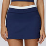 Contrast Ribbed Layer Skirt