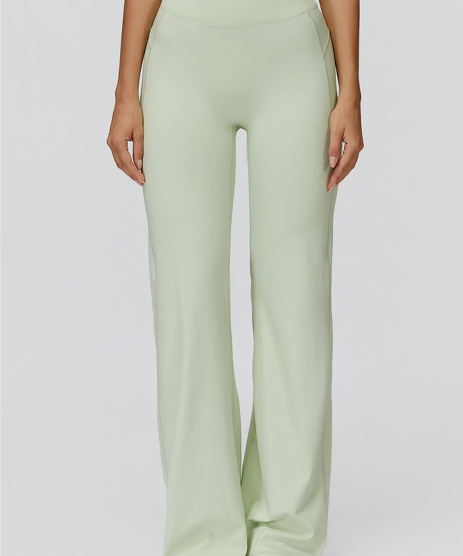 Pantaloni a zampa a coste a contrasto NakedFeel