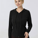 FlowEase Drawstring Yoga Jacket