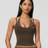 Cocoa Dot Muse Halter Tank