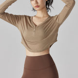 クロップドロングスリーブプルオーバー