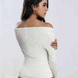 SoftModal Off-Shoulder Flow Top