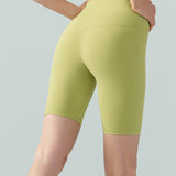 ライクラベアフィットハイウエストピーチバットバイクショーツ