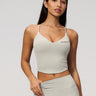 Cream Sculpt Cross Tank